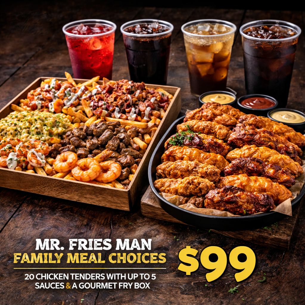 Family Feast 20 Tenders + Gourmet Fry Box