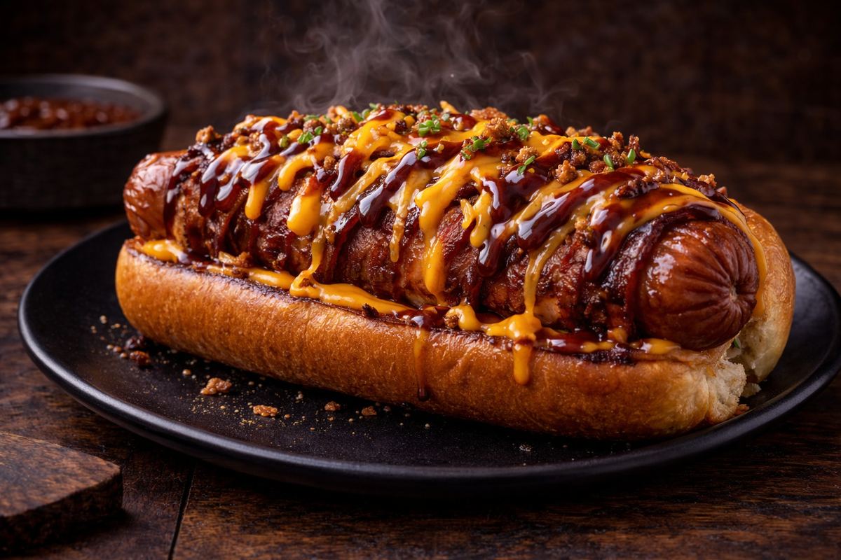 BBQ Bacon Wrapped Dog