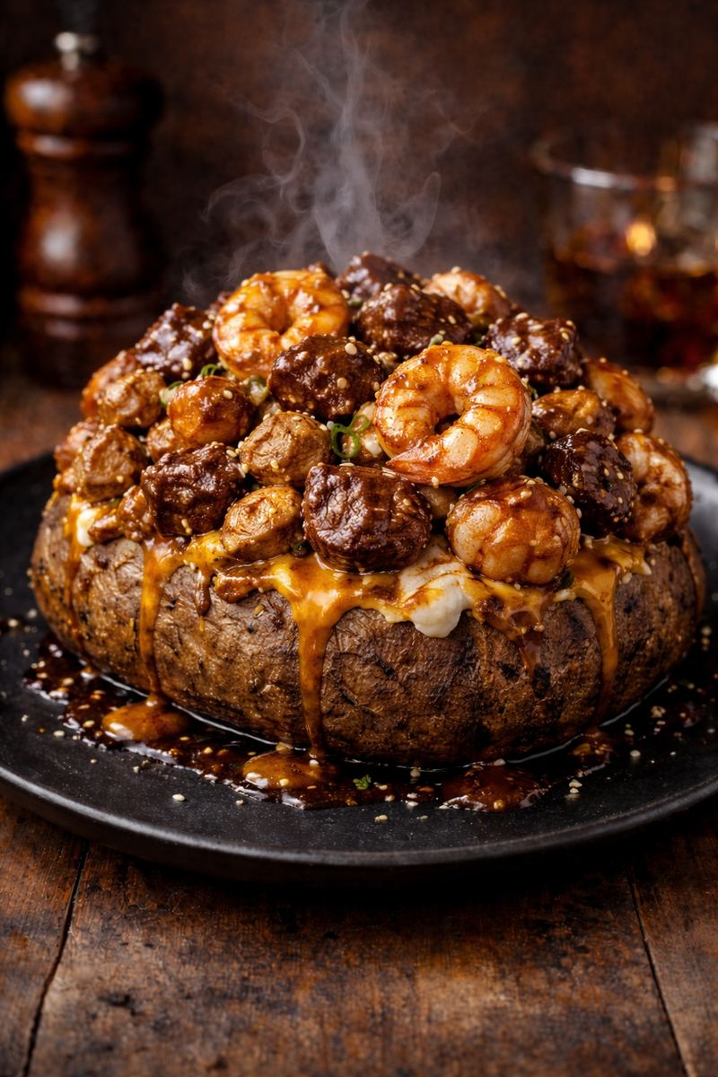 Hibachi Loaded Baked Potato